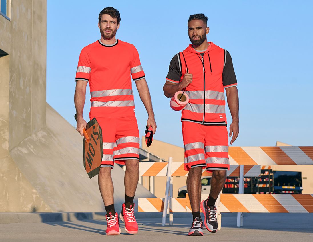 Hosen: Warnschutz Funktions Short e.s.ambition + warnrot/schwarz 2