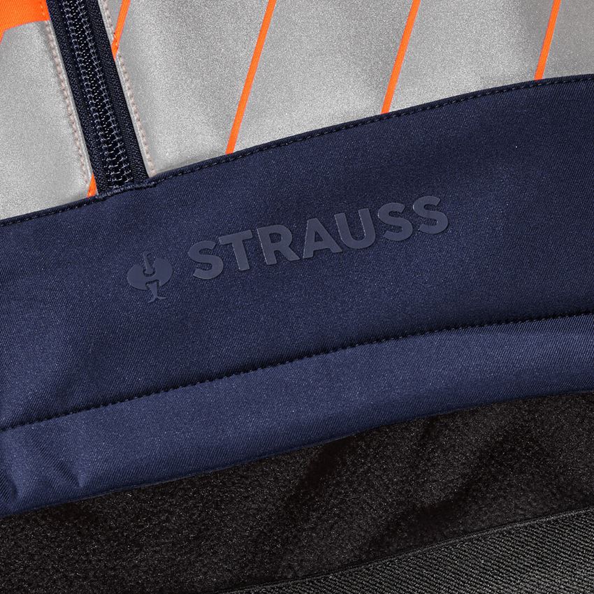 Arbeitsjacken: Warnschutz Softshelljacke e.s.line.core + warnorange/dunkelblau 2