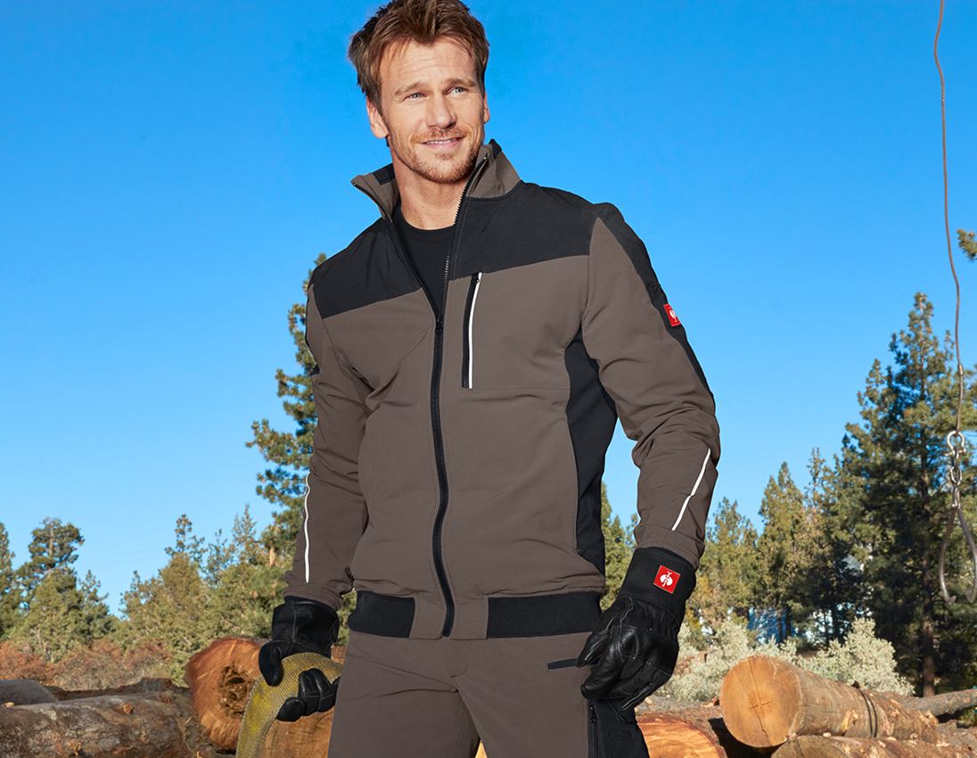 Jacken: Funktions Bundjacke e.s.dynashield + stein/schwarz