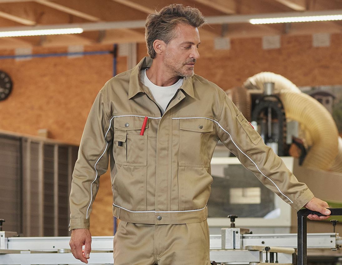 Jacken: Berufsjacke e.s.classic + khaki