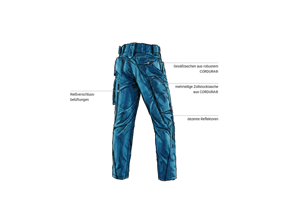 Bekleidung: Bundhose e.s.motion 2020 + atoll/dunkelblau 2