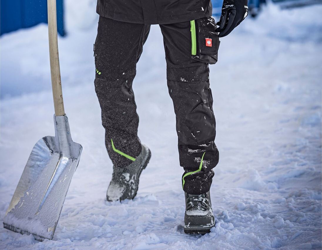 Arbeitshosen: Bundhose e.s.motion 2020 Winter, Herren + schwarz/seegrün