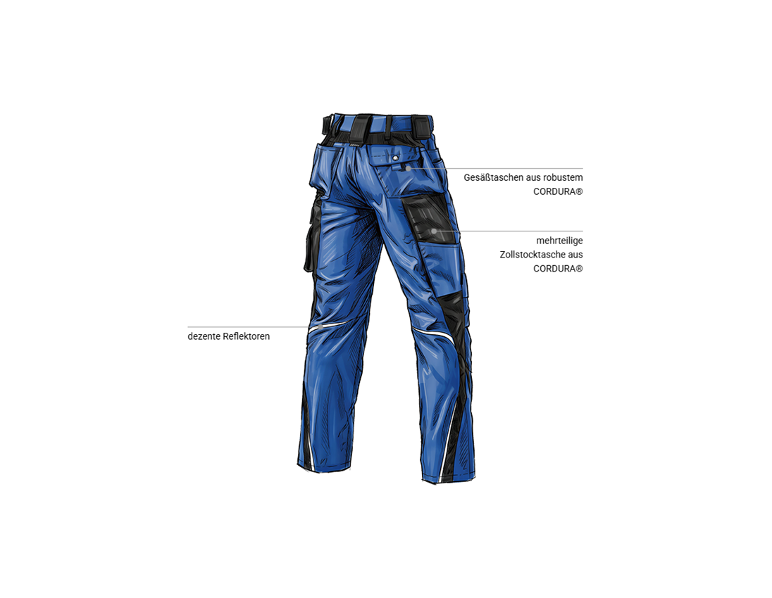 Forstwirte | Landwirte: Bundhose e.s.motion + kornblau/schwarz 2