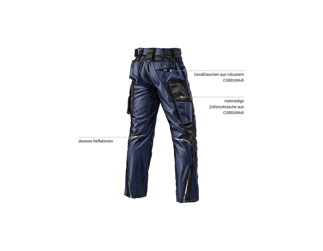Forstwirte | Landwirte: Bundhose e.s.motion + dunkelblau/schwarz 2