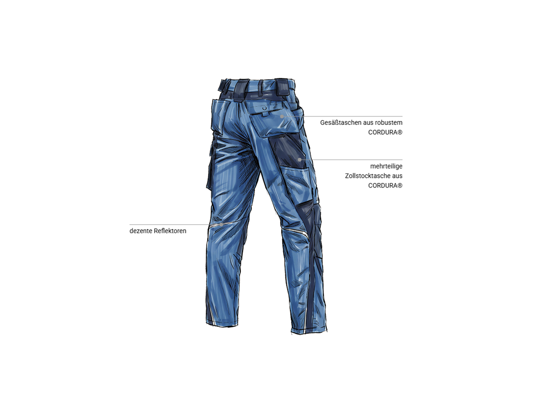Forstwirte | Landwirte: Bundhose e.s.motion + kobalt/pazifik 2