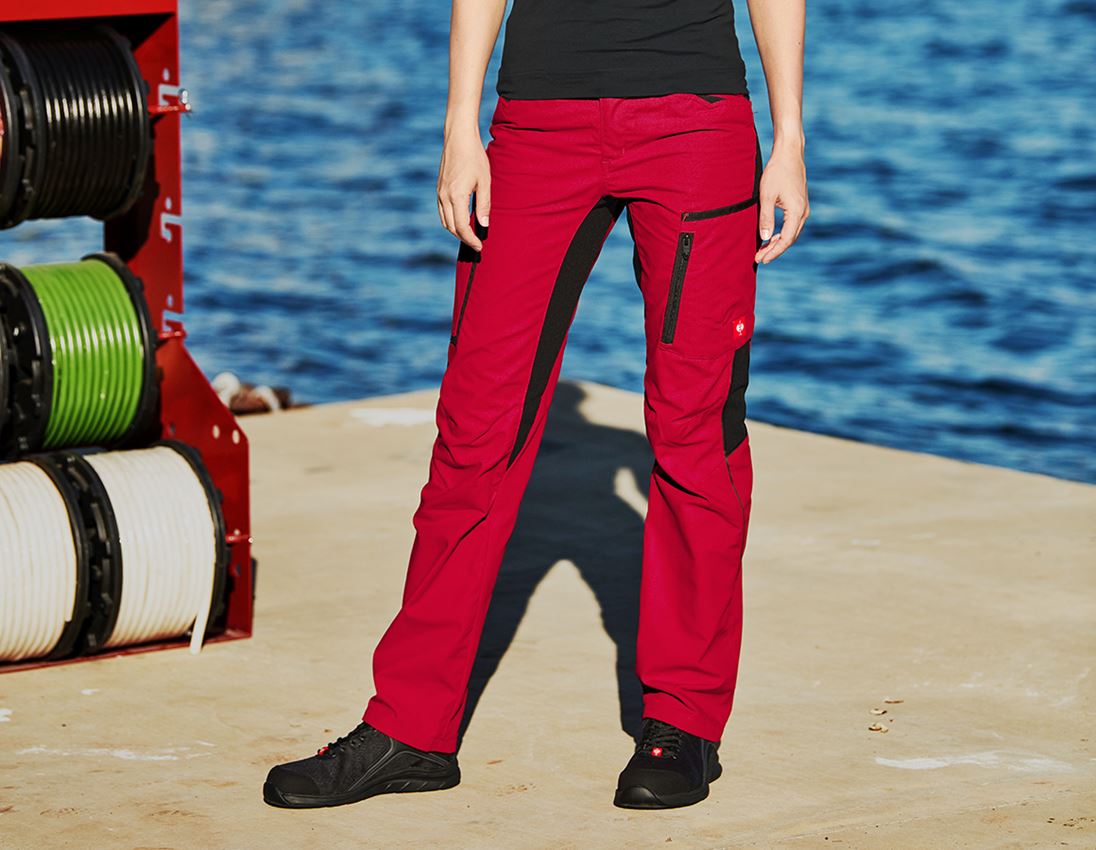 Themen: Damenhose e.s.vision + rot/schwarz