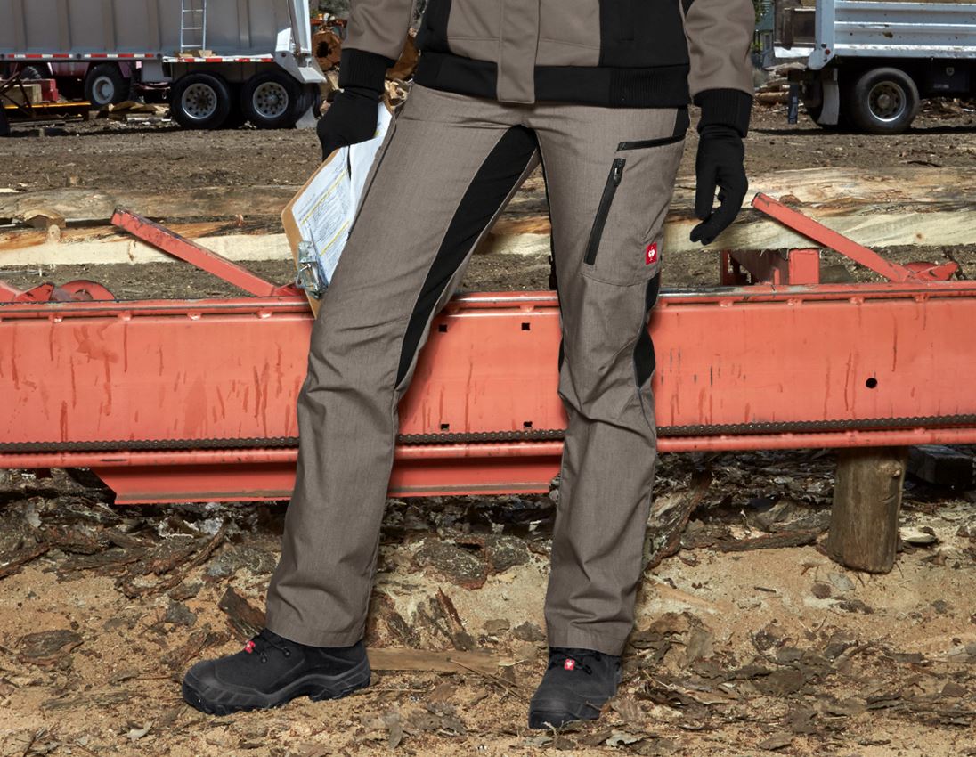 Hosen: Winter-Damenhose e.s.vision + stein melange/schwarz