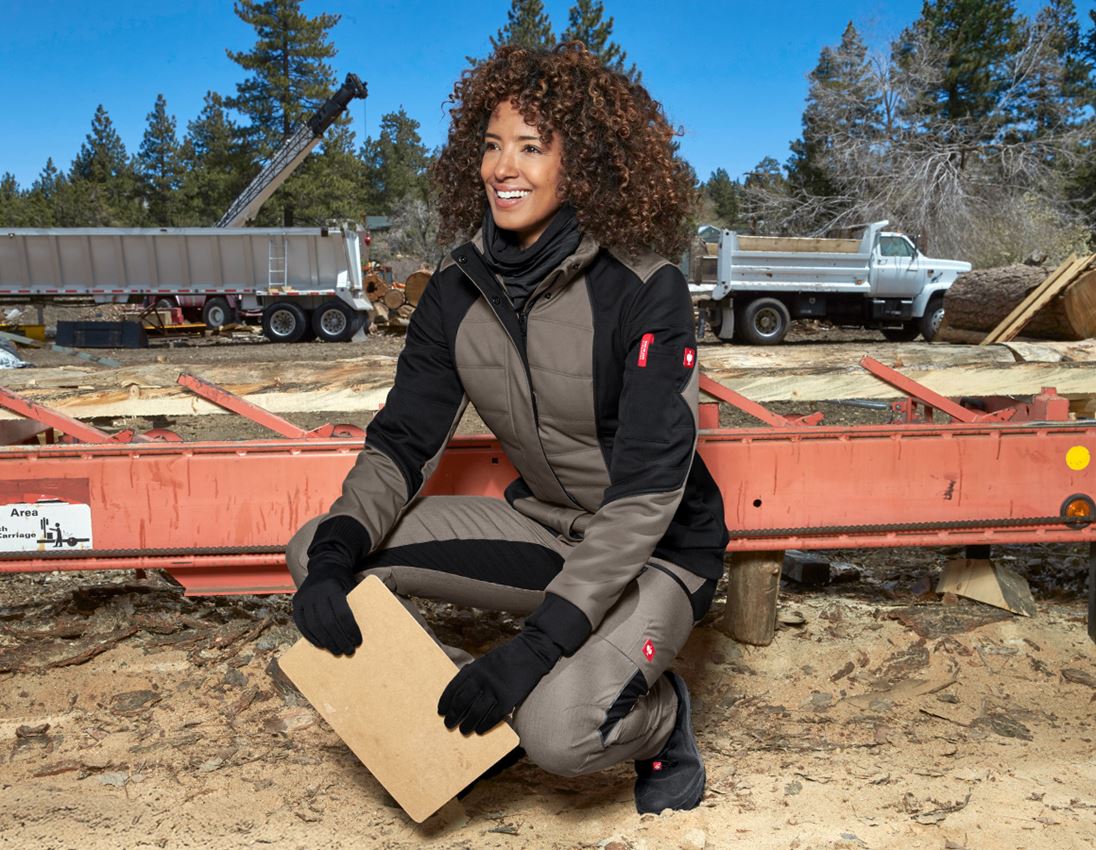 Hosen: Winter-Damenhose e.s.vision + stein melange/schwarz 2