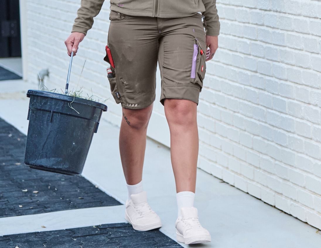 Hosen: Short e.s.motion 2020, Damen + stein/lavendel