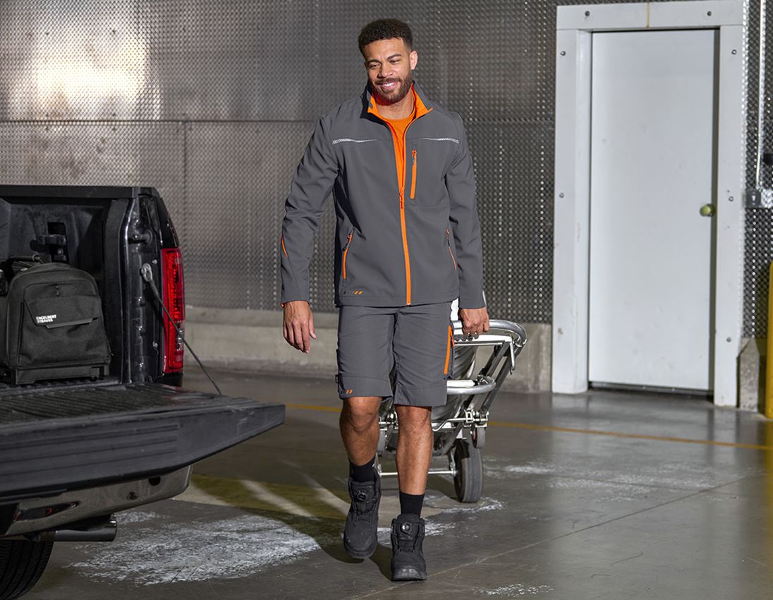 Hosen: Short e.s.motion 2020 + anthrazit/warnorange 3