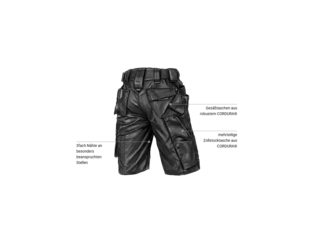 Bekleidung: Short e.s.motion 2020 + schwarz/platin 2