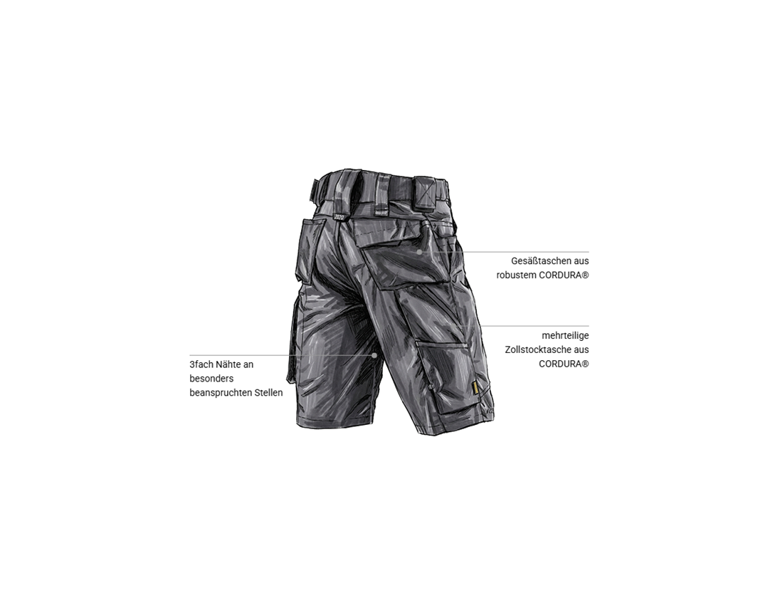 Bekleidung: Short e.s.motion 2020 + anthrazit/platin 2