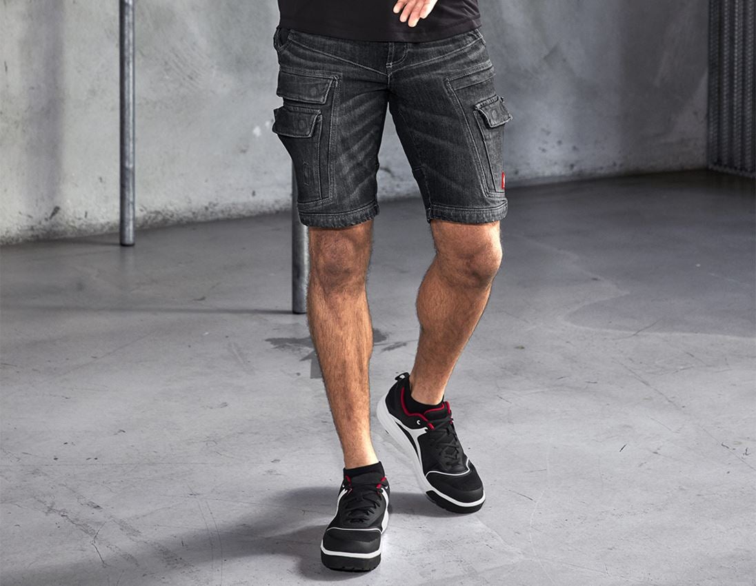 Themen: e.s. Cargo Worker-Jeans-Short POWERdenim + blackwashed 3