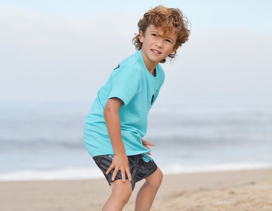 Shorts: Badeshort e.s.trail, Kinder + schwarz/anthrazit/lapistürkis 1