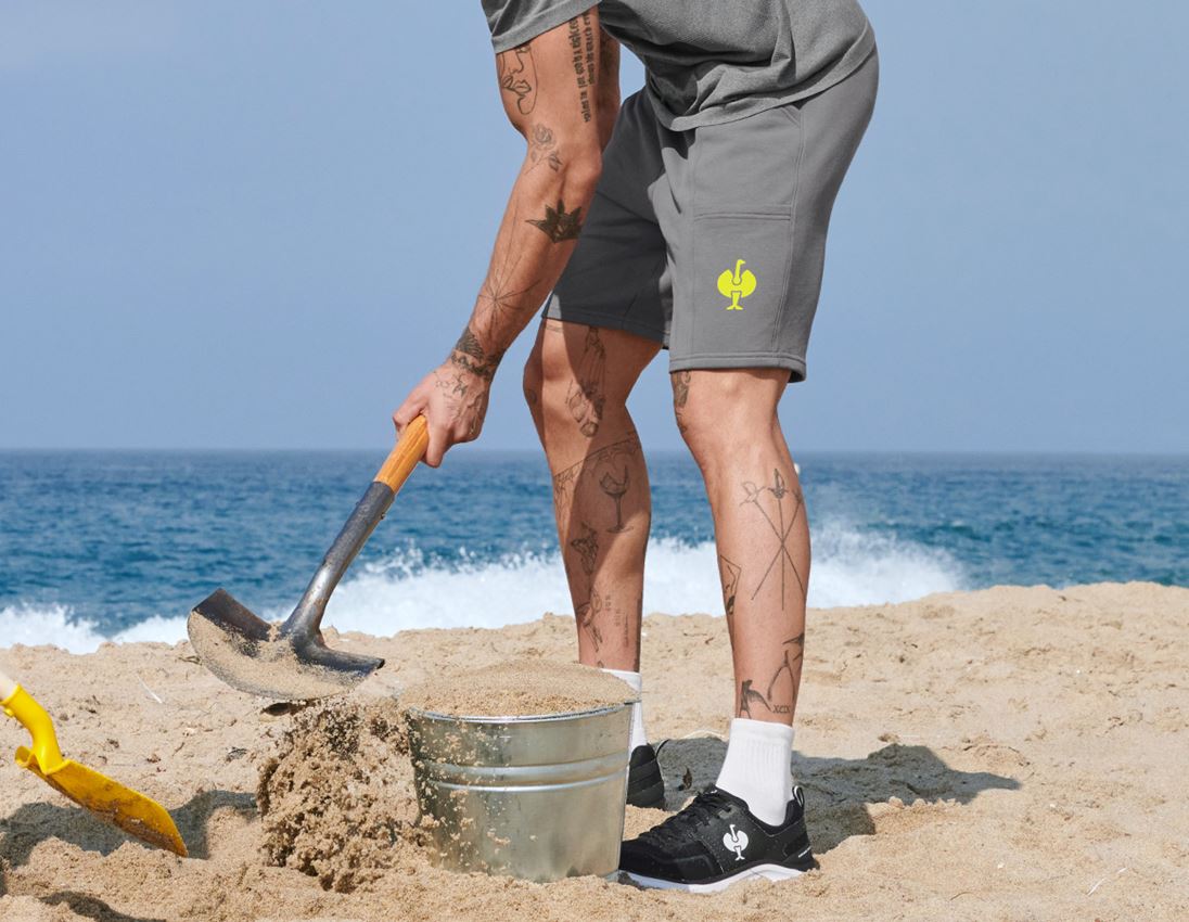 Accessoires: Sweat Short light e.s.trail + basaltgrau/acidgelb 2