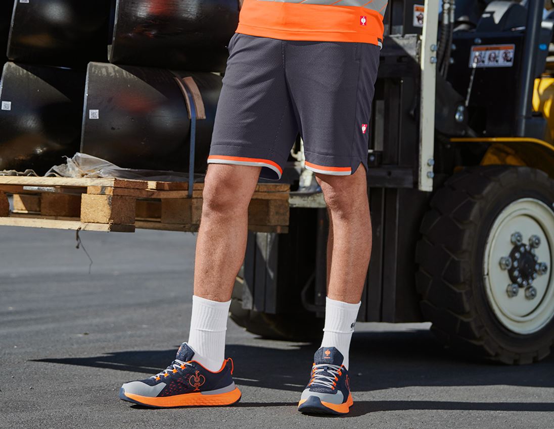 Hosen: Funktions Short e.s.ambition + dunkelblau/warnorange