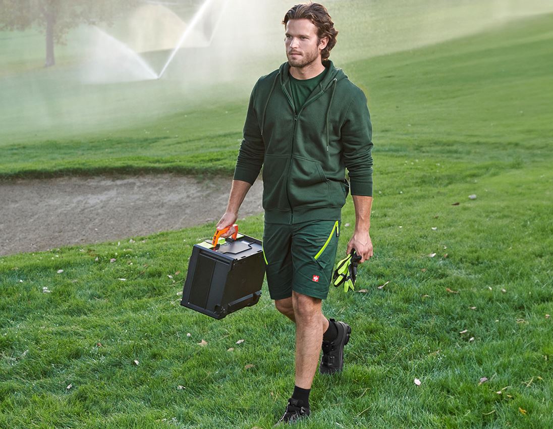 Hosen: Multipocket-Short e.s.ambition + grün/warngelb 1