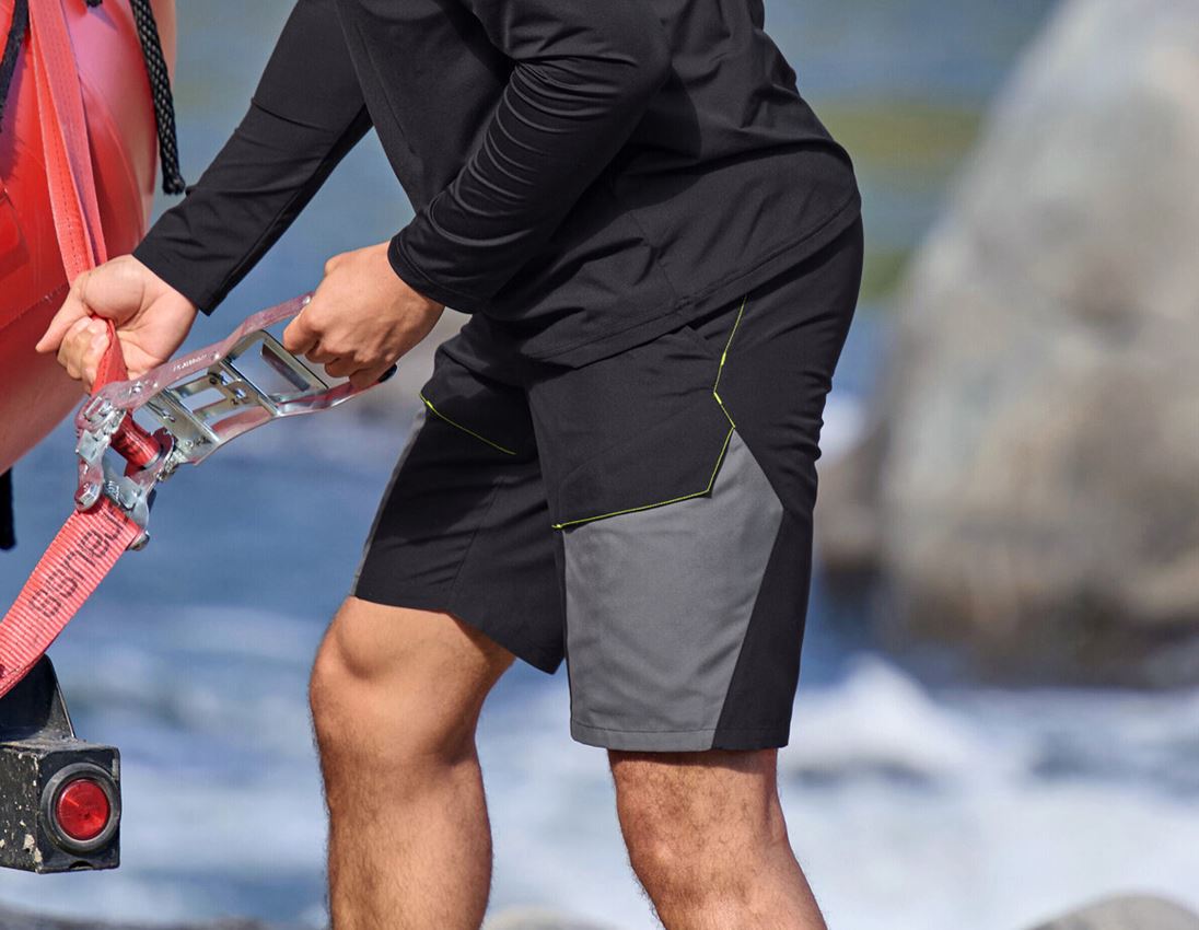Bekleidung: Trekking Swim Short e.s.trail + schwarz/anthrazit/warnorange/warngelb 1