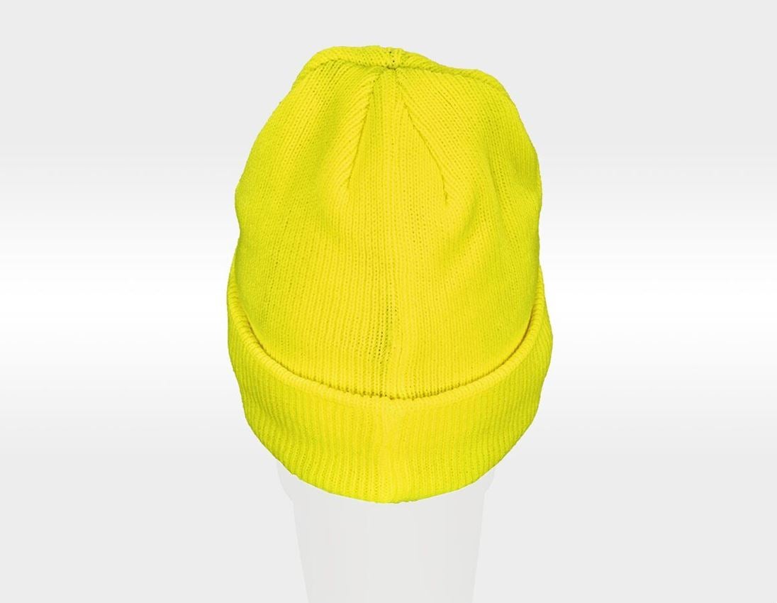 Accessoires: Winter-Strickmütze Neon + gelb 2