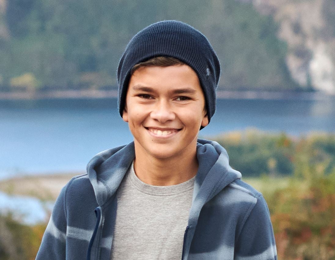 Accessoires: Strickmütze e.s.motion ten, Kinder + schieferblau