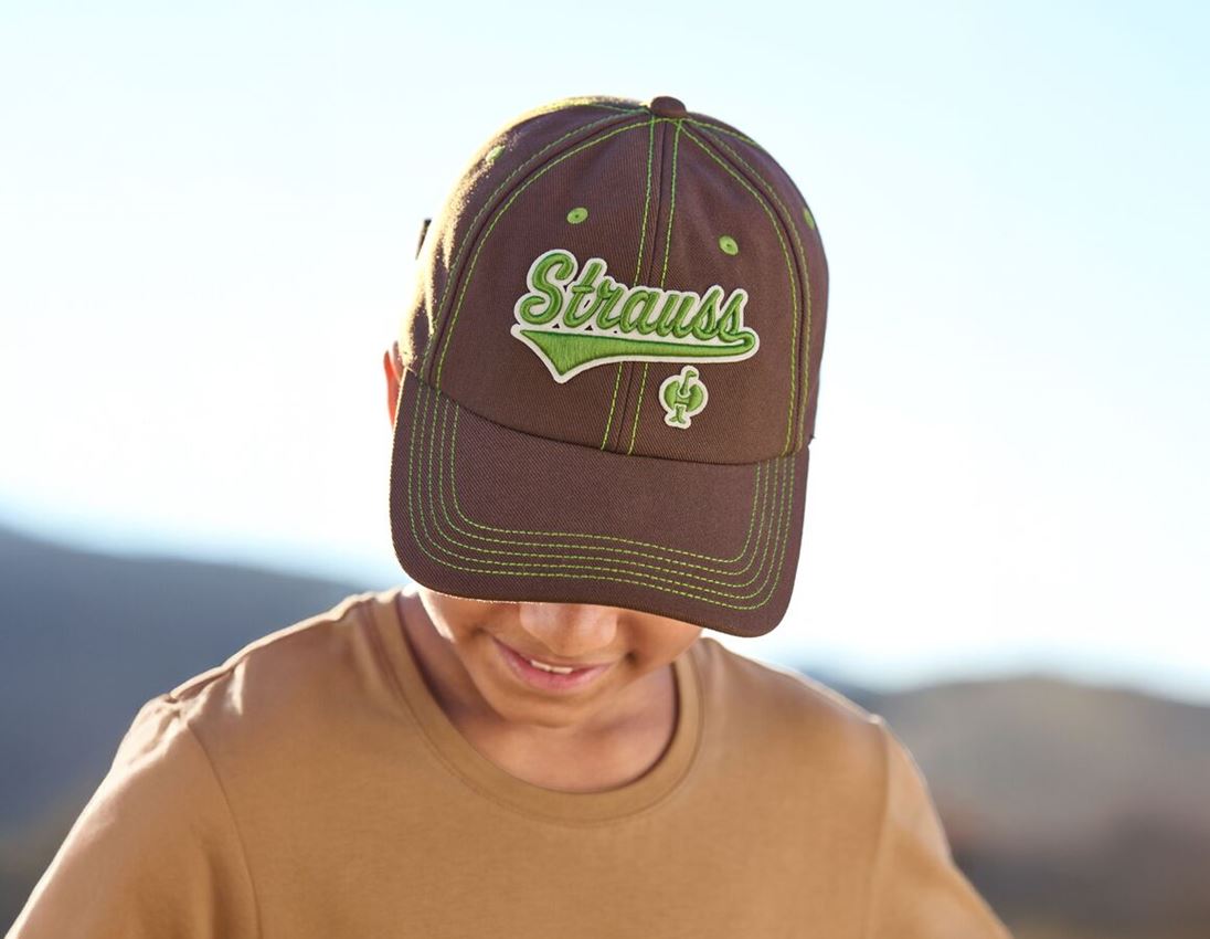 Bekleidung: Cap e.s.e:pic + kastanie/seegrün 2