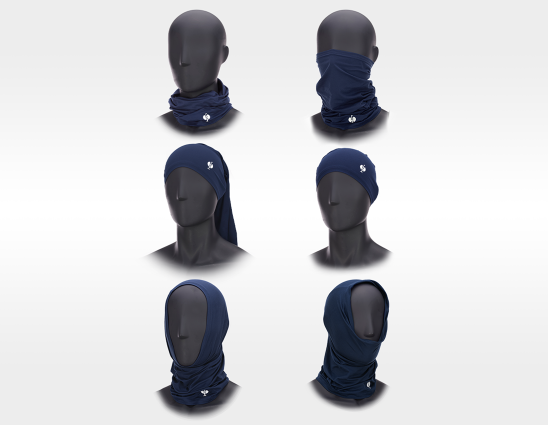 Accessoires: Multifunktionstuch UV e.s.trail + tiefblau/weiß 1