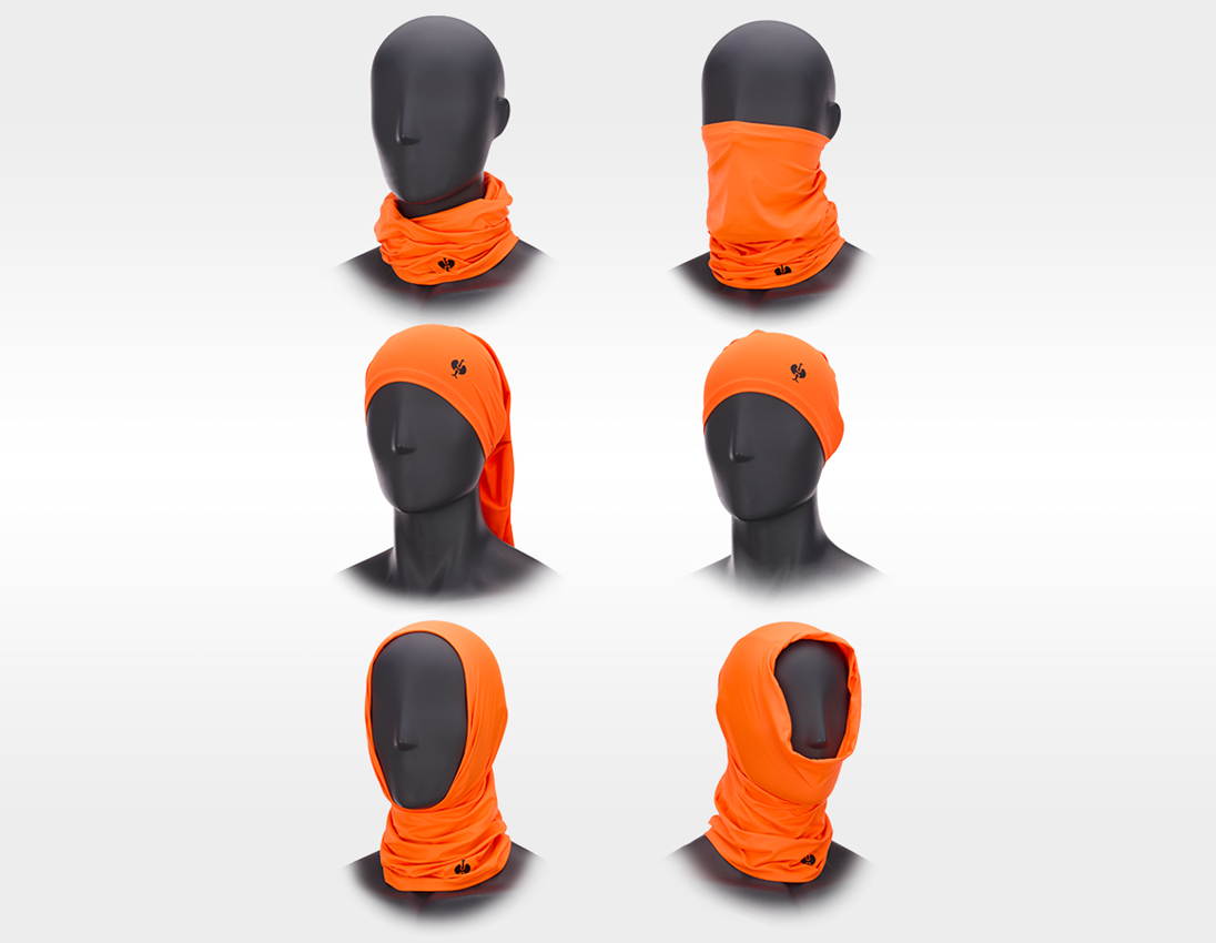 Accessoires: Multifunktionstuch UV e.s.trail + warnorange/schwarz