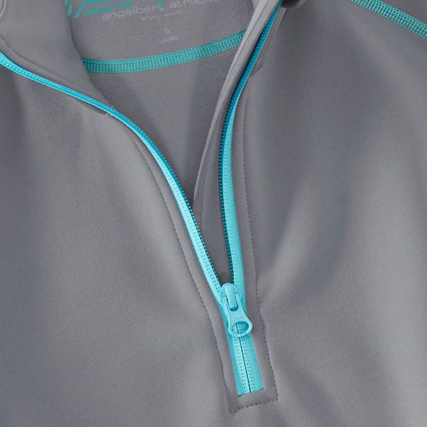 Shirts & Co.: Funkt.-Troyer thermo stretch e.s.motion 2020, Da. + platin/capri 2