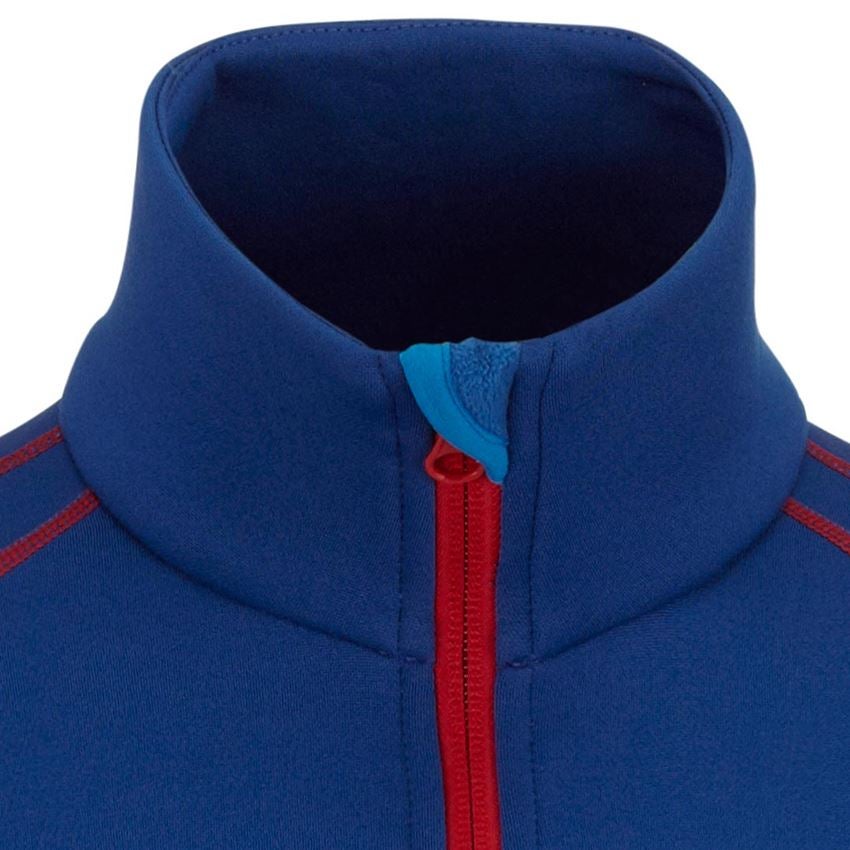Shirts & Co.: Funkt.-Troyer thermo stretch e.s.motion 2020 + kornblau/feuerrot 2