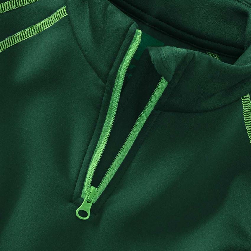 Shirts & Co.: Fun.Troyer thermo stretch e.s.motion 2020, Kinder + grün/seegrün 2