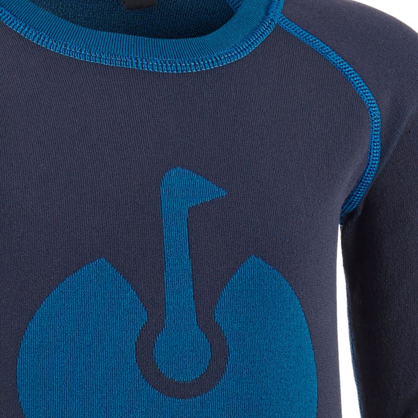 Funktionsunterwäsche: e.s. Funktions Longsleeve seamless - warm, Kinder + dunkelblau 2
