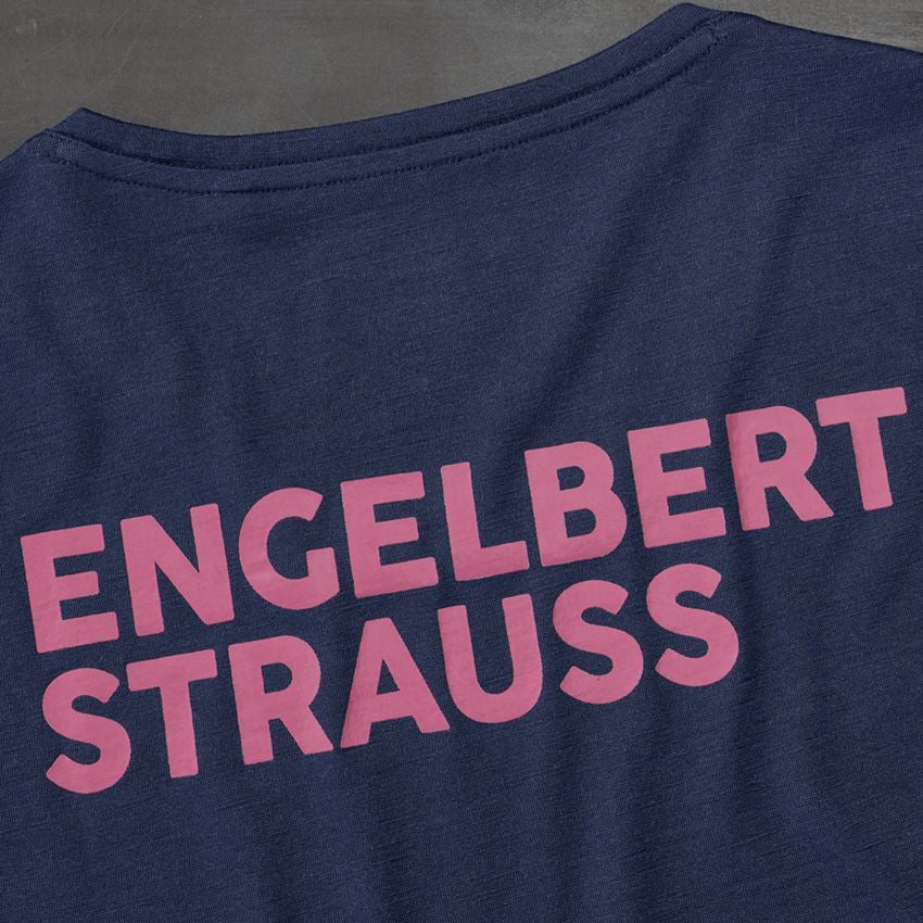 Shirts & Co.: T-Shirt Merino e.s.trail, Damen + tiefblau/tarapink 2