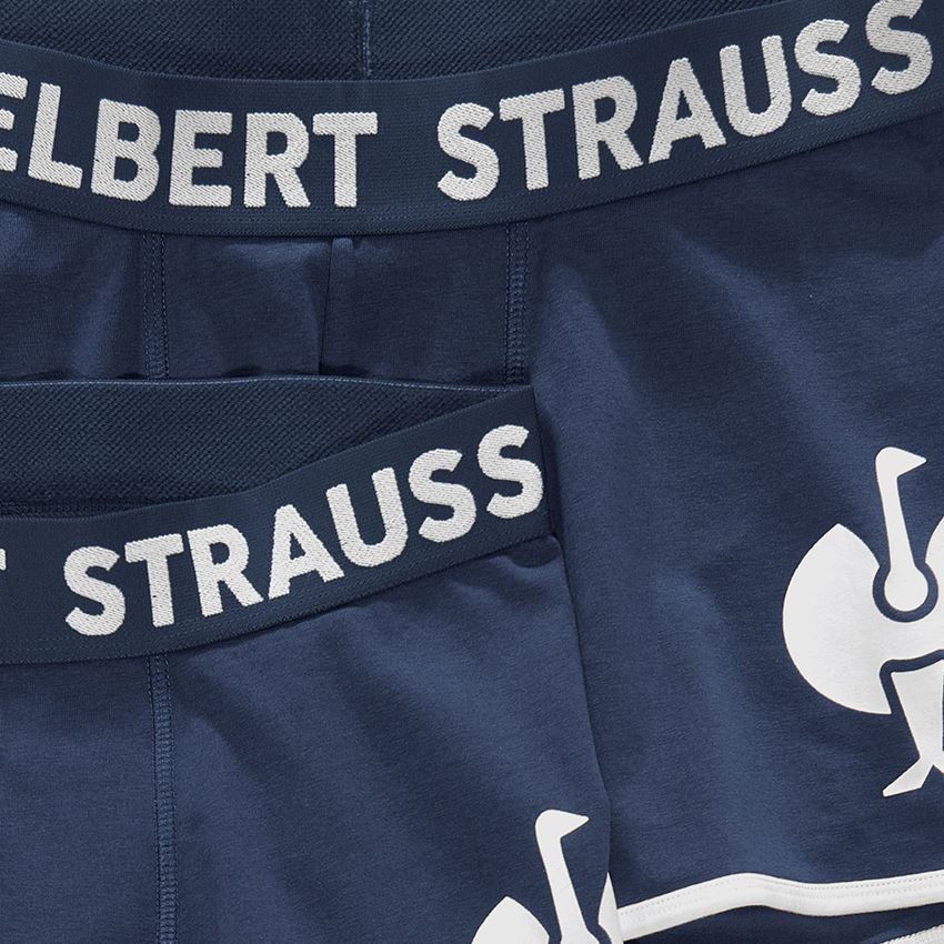 Unterwäsche | Thermokleidung: Pants cotton stretch e.s.trail, 2er Pack + tiefblau/weiß 2