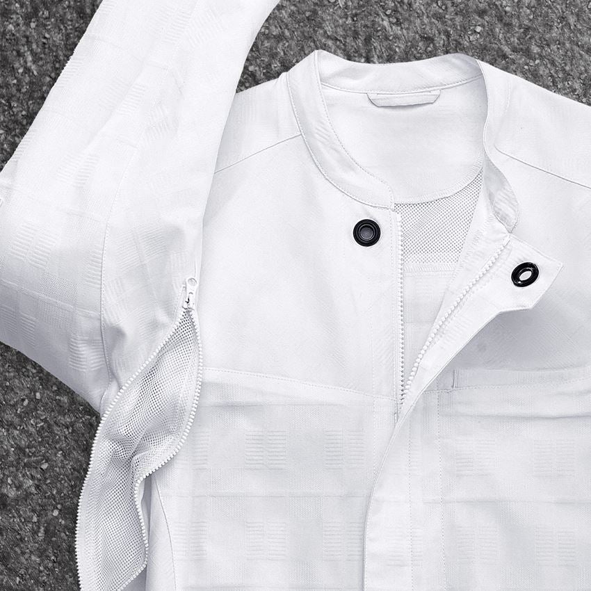 Shirts & Co.: Berufsjacke langarm e.s.fusion, Herren + weiß 2