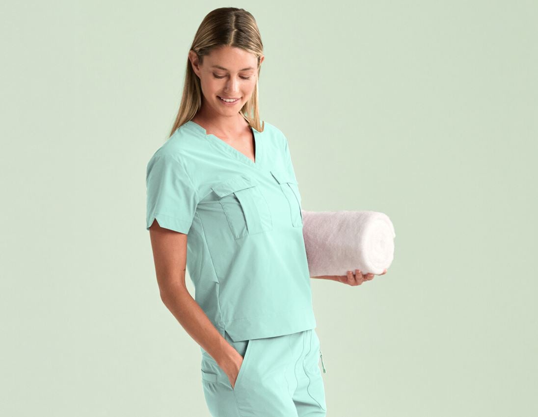 Bekleidung: Double-Pocket Shirt e.s.avida, Damen + softgrün 1