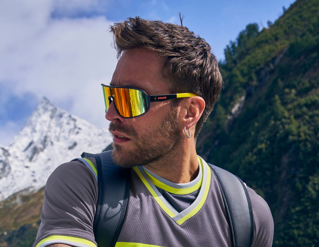 Schutzbrillen: Race Sonnenbrille e.s.ambition + schwarz/warngelb 1