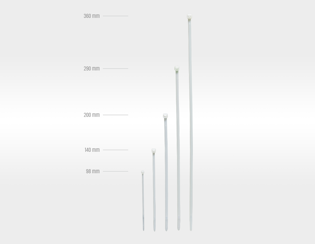Kabelbinder | Seile | Kordeln: Kabelbinder-Set, 500 Stück, natur