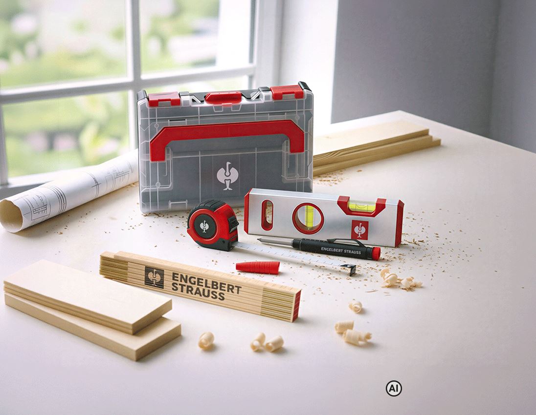 KI-generiert / modifiziert - Messwerkzeuge: Messwerkzeug-Set in STRAUSSbox mini