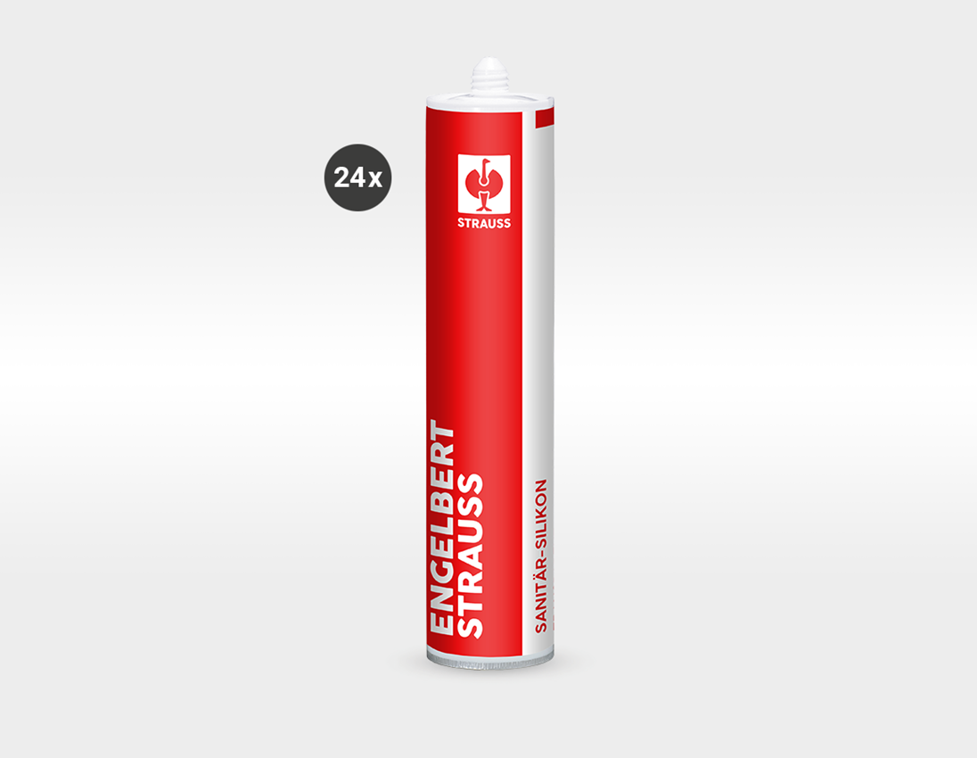 Schaumstoffe und Dichtstoffe: STRAUSSbox Sanitär-Silikon-Set 340 midi + fugengrau 3