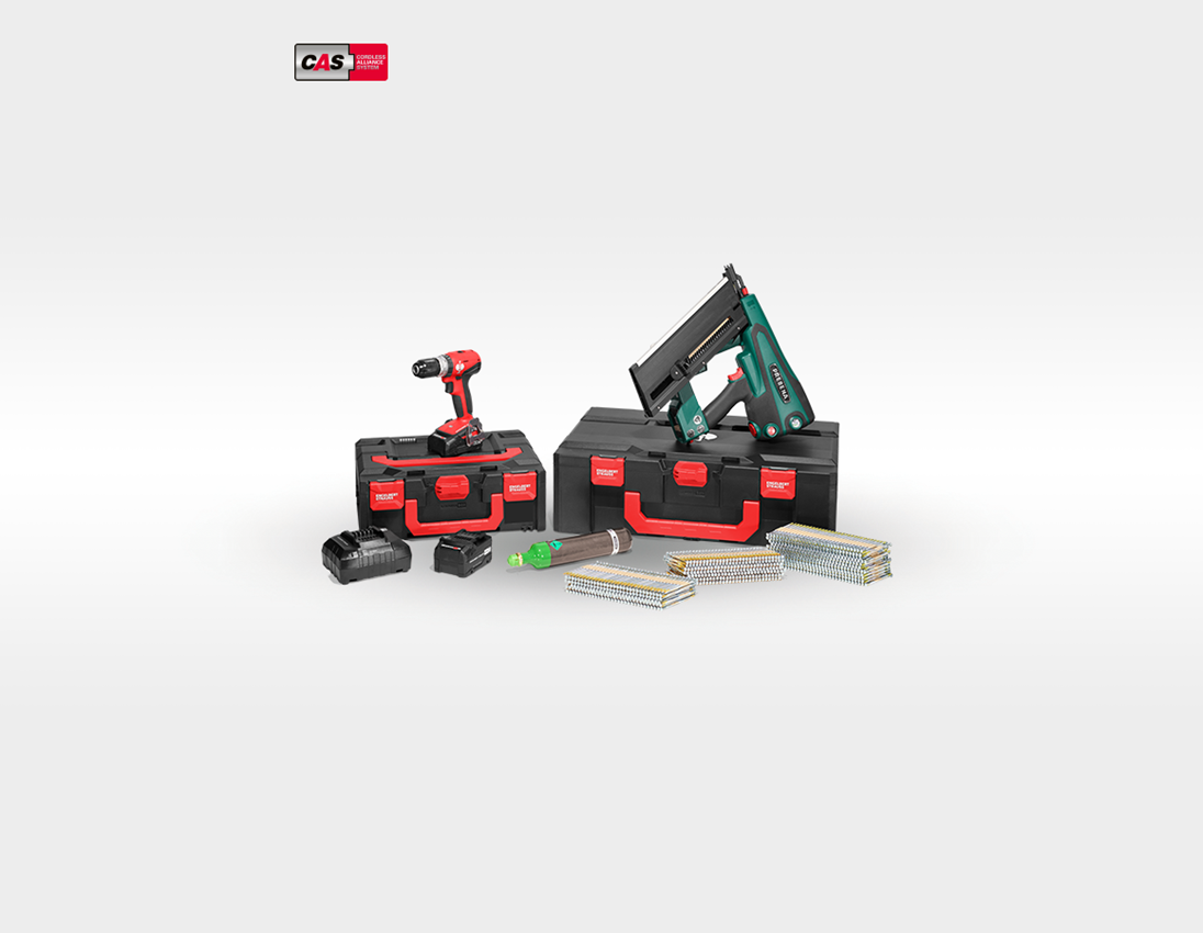 Elektrowerkzeuge: 18,0 V Akku-Hybrid Nagler+Schrauber Set 4