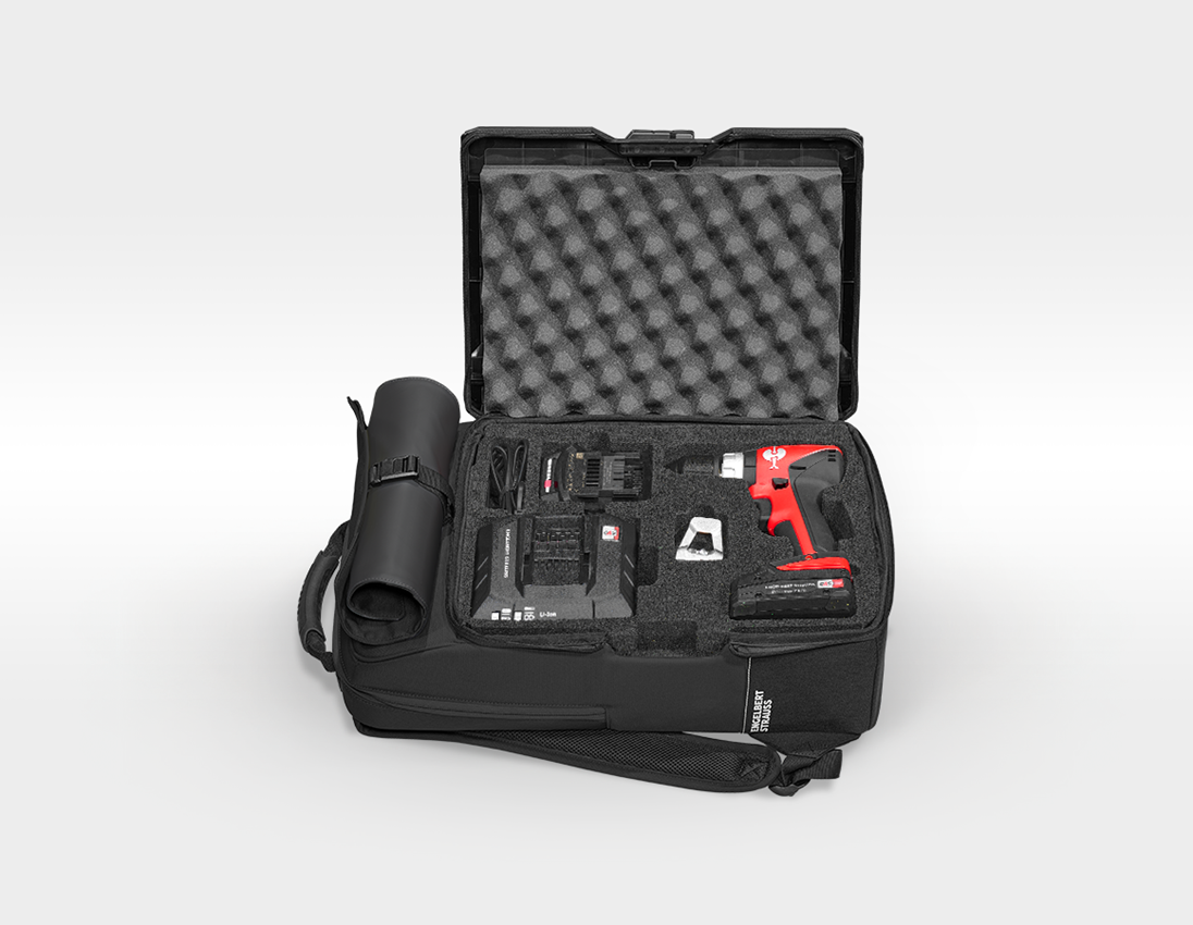 Elektrowerkzeuge: Einlage Akkuschrauber + STRAUSSbox Rucksack + schwarz