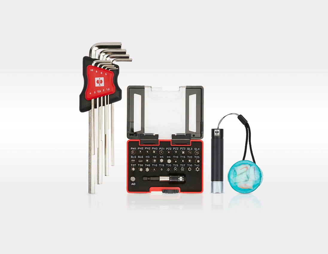 STRAUSSbox System: Werkzeug-Set Allround + 18,0V Akku-Multi-Schrauber + basaltgrau/acidgelb 5
