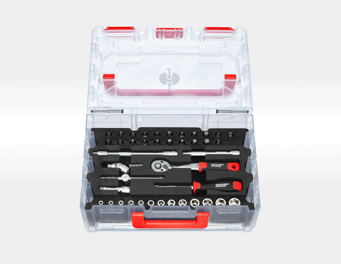 STRAUSSbox System: STRAUSSbox small Steckschlüssel-Satz 1/4" Einlage