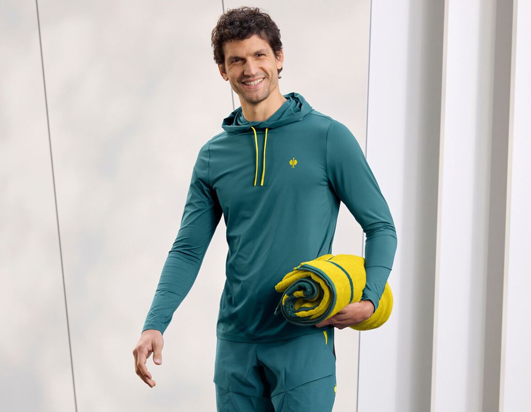 Accessoires: e.s. Sauna- und Strandhandtuch + smaragdgrün/chromgelb 2