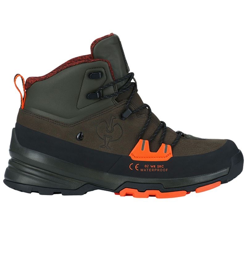 O2: O2 Berufsschuhe e.s. Ruma mid + tarngrün/radiantorange