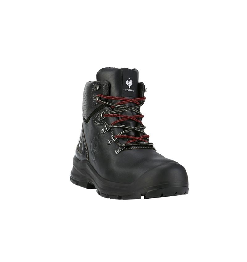 S3: S3 Sicherheitsschuhe e.s. Umbriel II mid + schwarz/straussrot 2