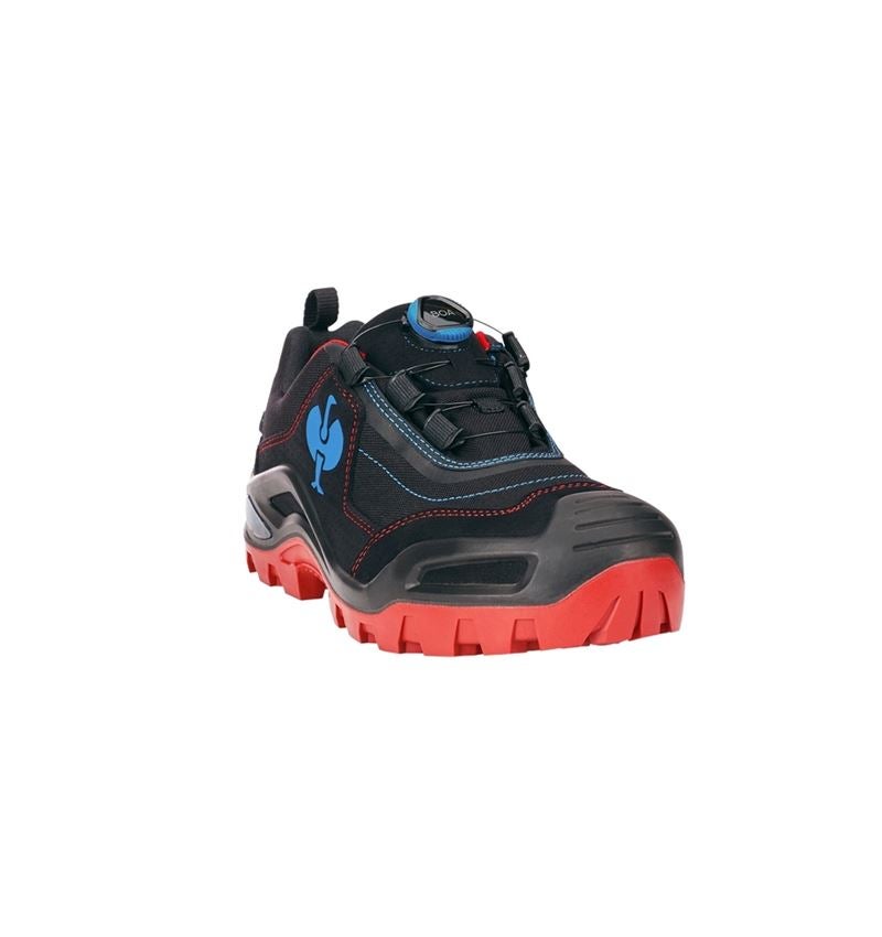 S3: S3 Sicherheitshalbschuhe e.s. Kastra II low + schwarz/feuerrot/enzianblau 2