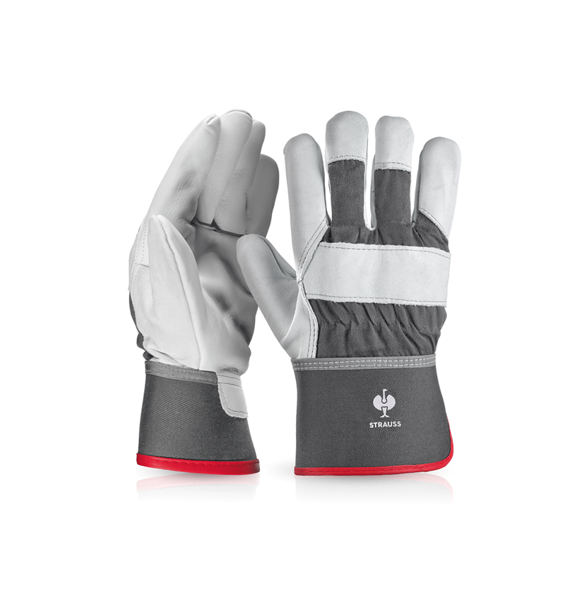 Leder: Narbenleder-Handschuhe Platinum