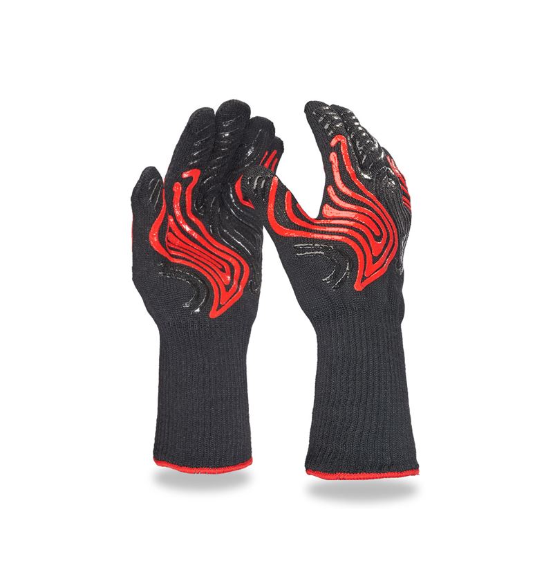 Textil: e.s. Hitze-Handschuhe Heat-Expert + schwarz/rot