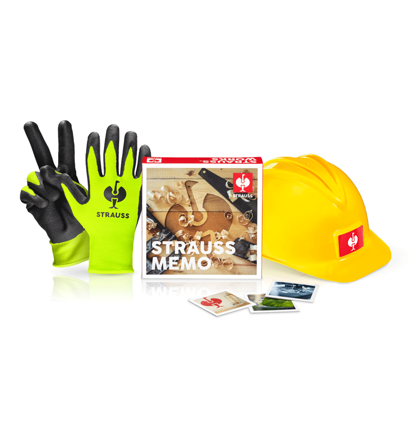 Geschenkideen: STRAUSS Memory Kinder Geschenk-Set + warngelb